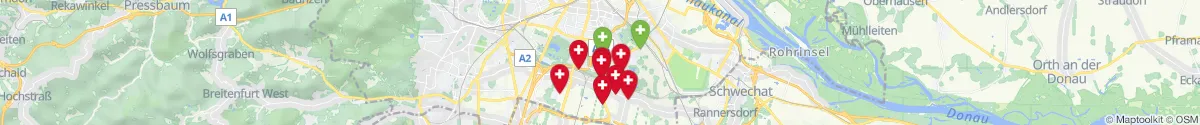 Map view for Pharmacies emergency services nearby Rothneusiedl (1100 - Favoriten, Wien)